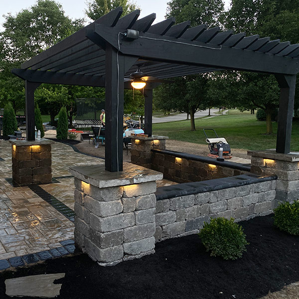 Multi-level patio and landscape lighting